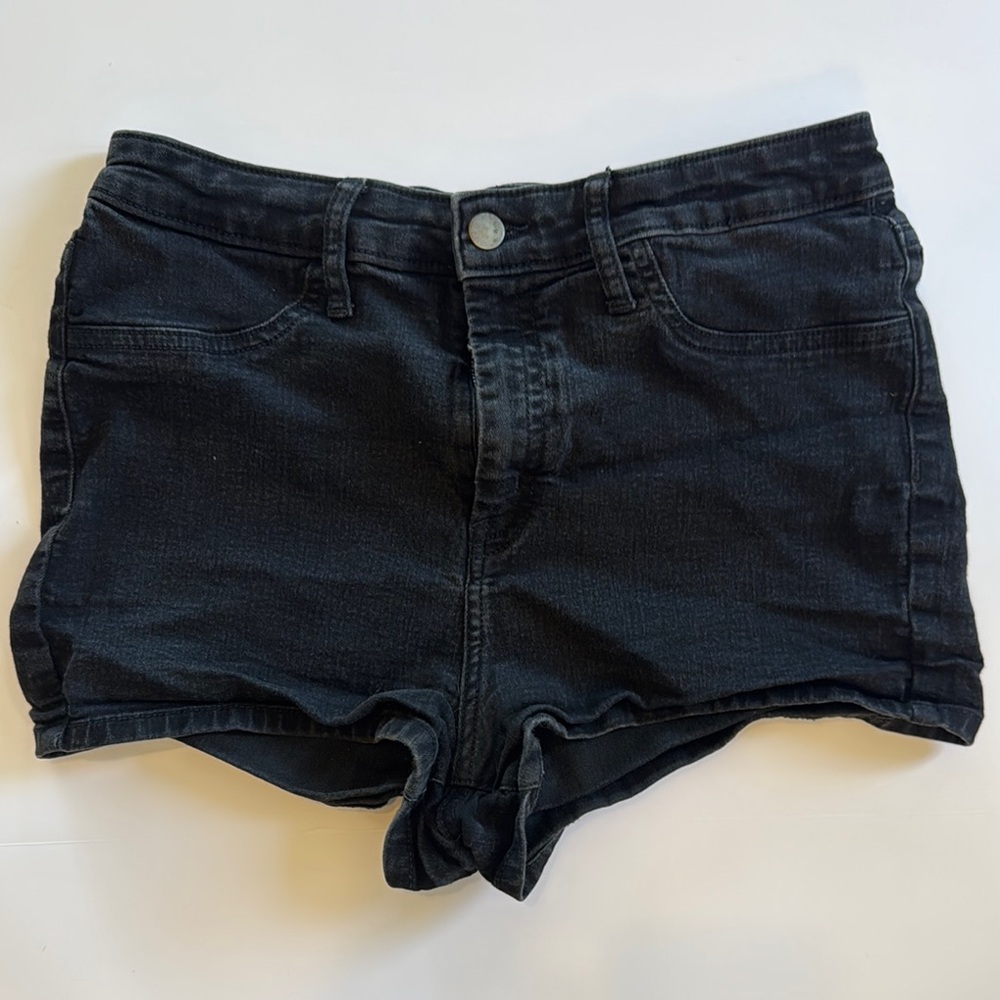 Classic Black Denim Women's Shorts